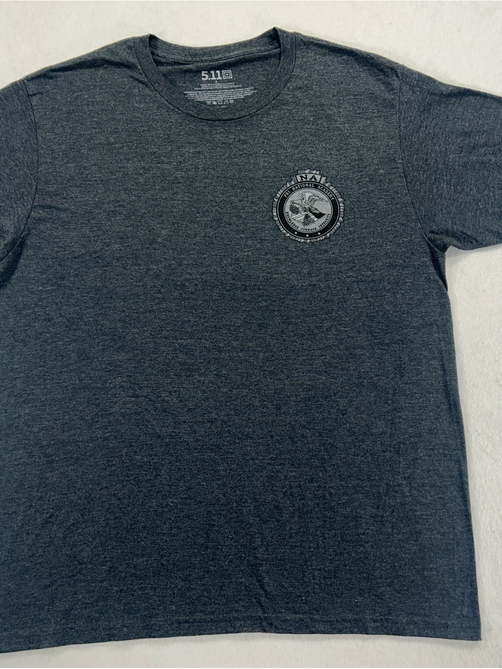 5.11 Tactical FBI National Academy T-Shirt Mens Gray Thin Blue Line Graphic